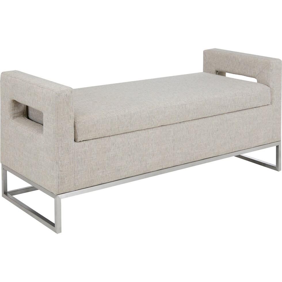 jourdan gray storage bench   