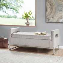 jourdan gray storage bench   