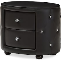 journee black nightstand   