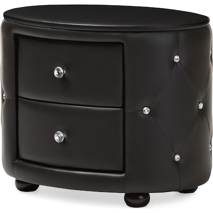 Journee 2 Drawer Nightstand - Black