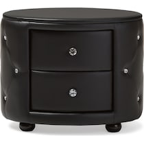 journee black nightstand   