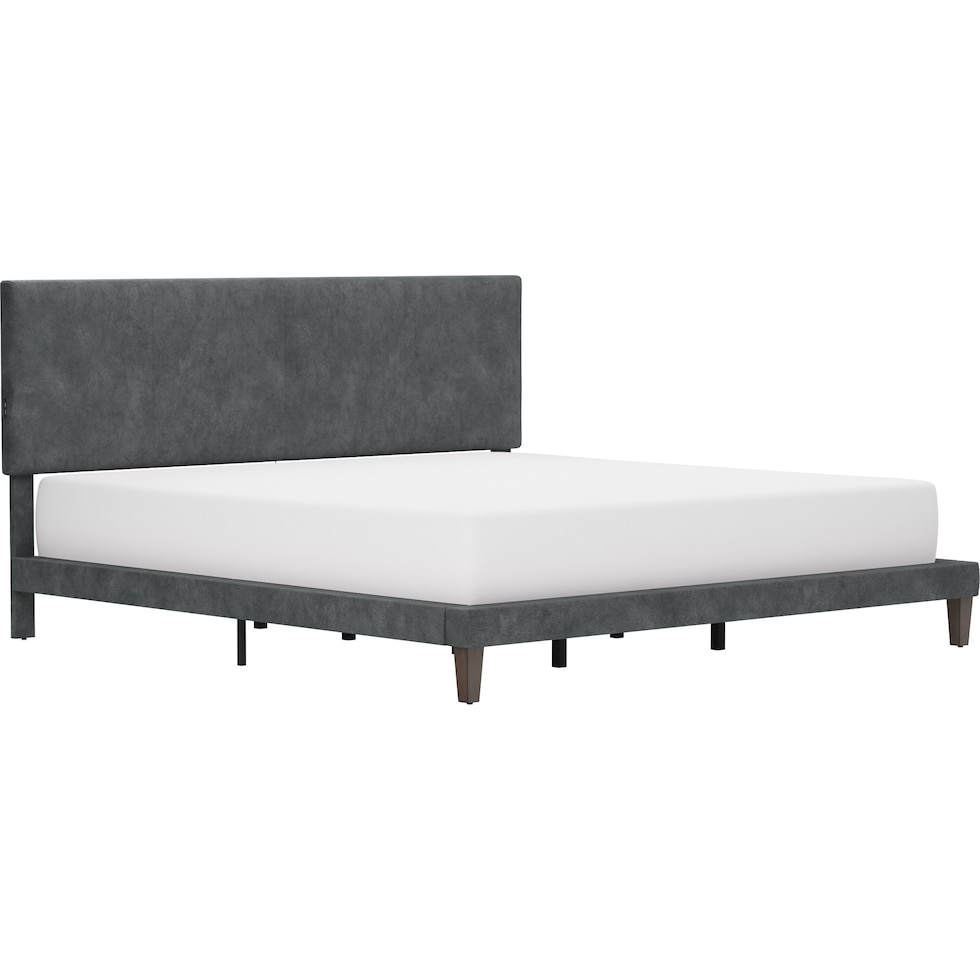 journey gray king bed   