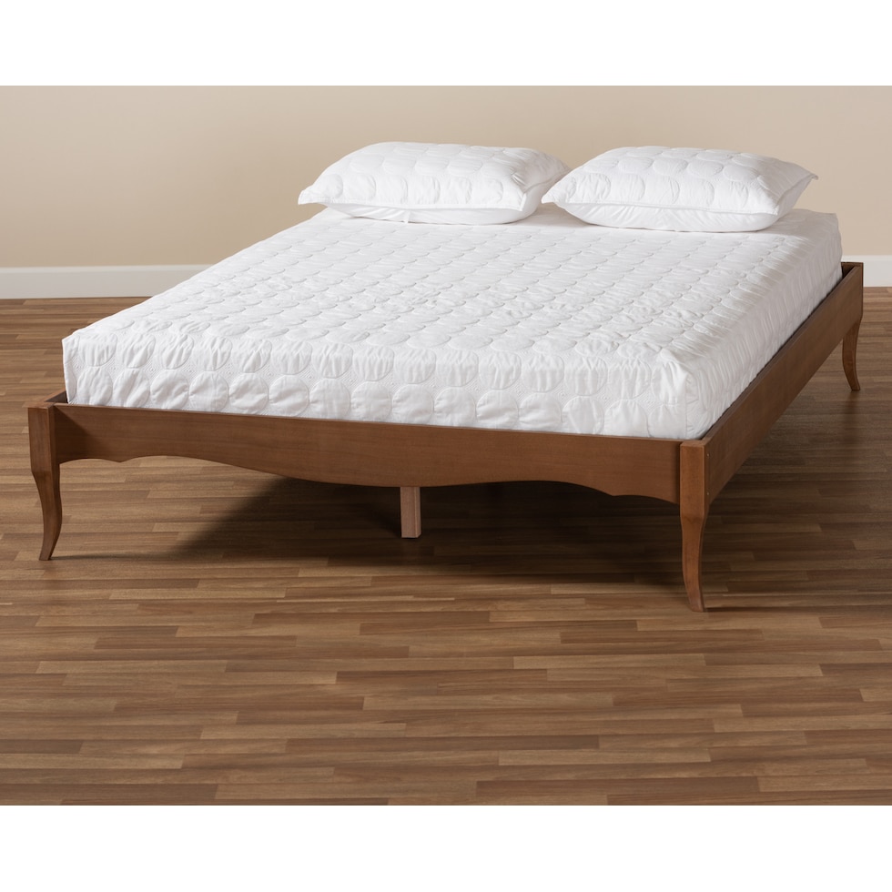 journi dark brown queen bed frame   