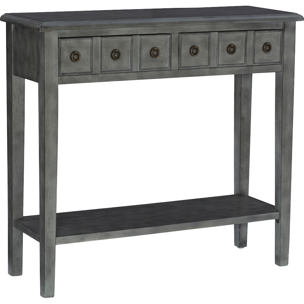 jovie gray console table   