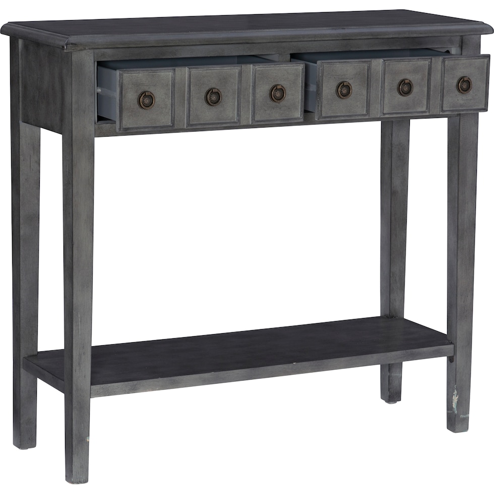 jovie gray console table   