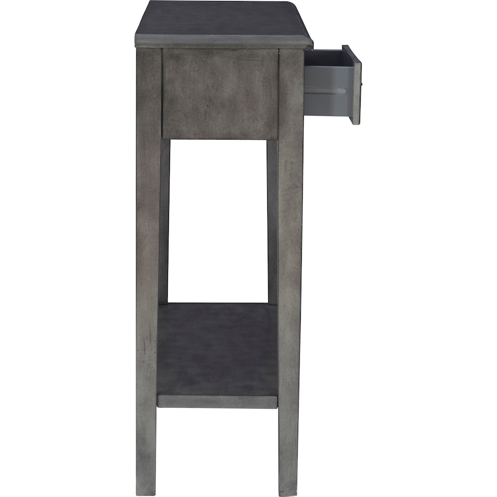 jovie gray console table   