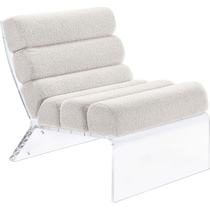 joyce white accent chair   