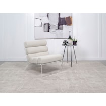 joyce white accent chair   