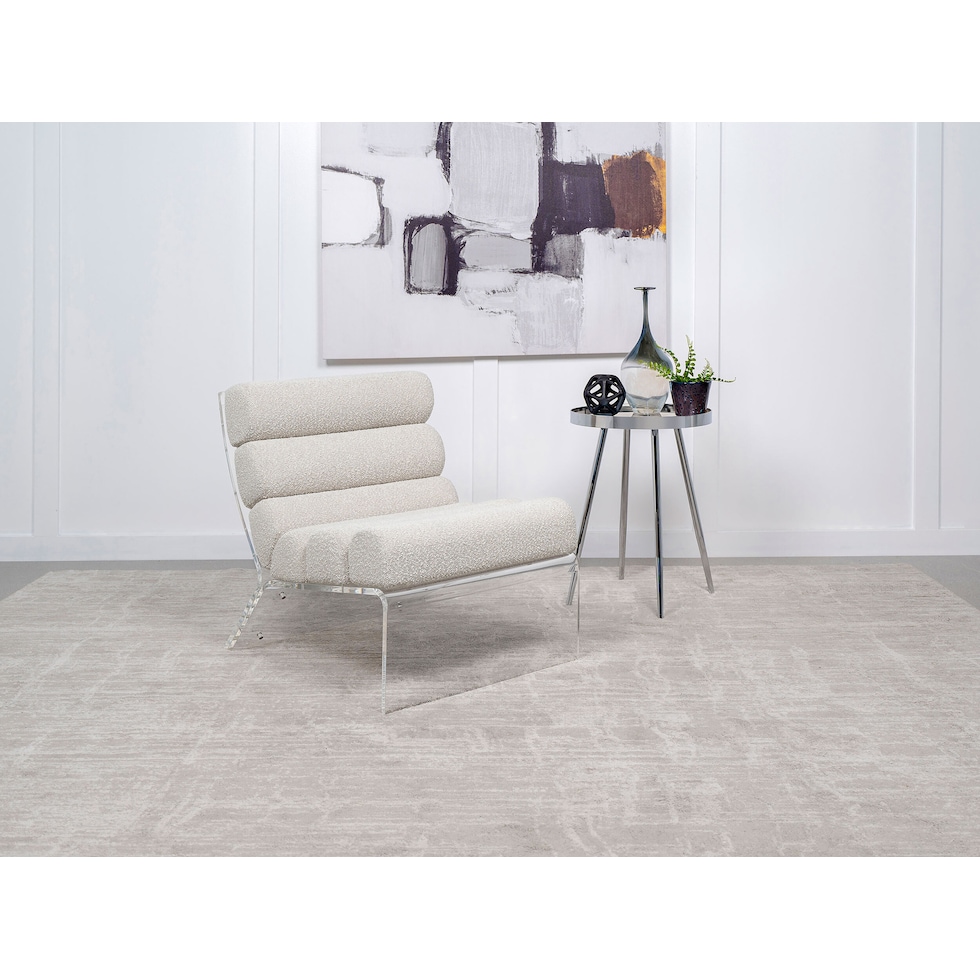 joyce white accent chair   