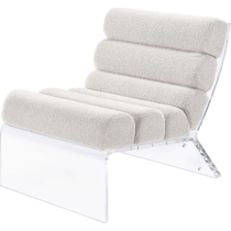 joyce white accent chair   