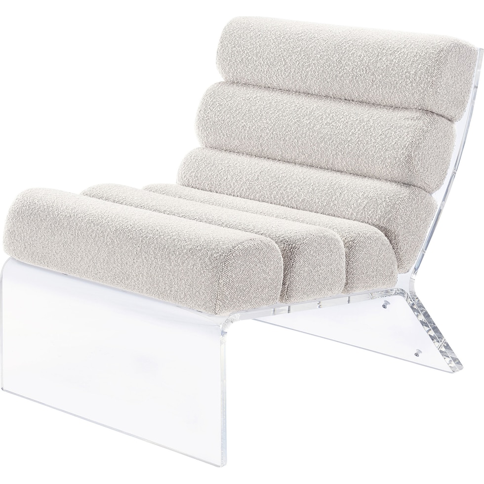 joyce white accent chair   