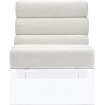joyce white accent chair   