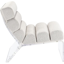joyce white accent chair   