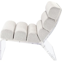 joyce white accent chair   