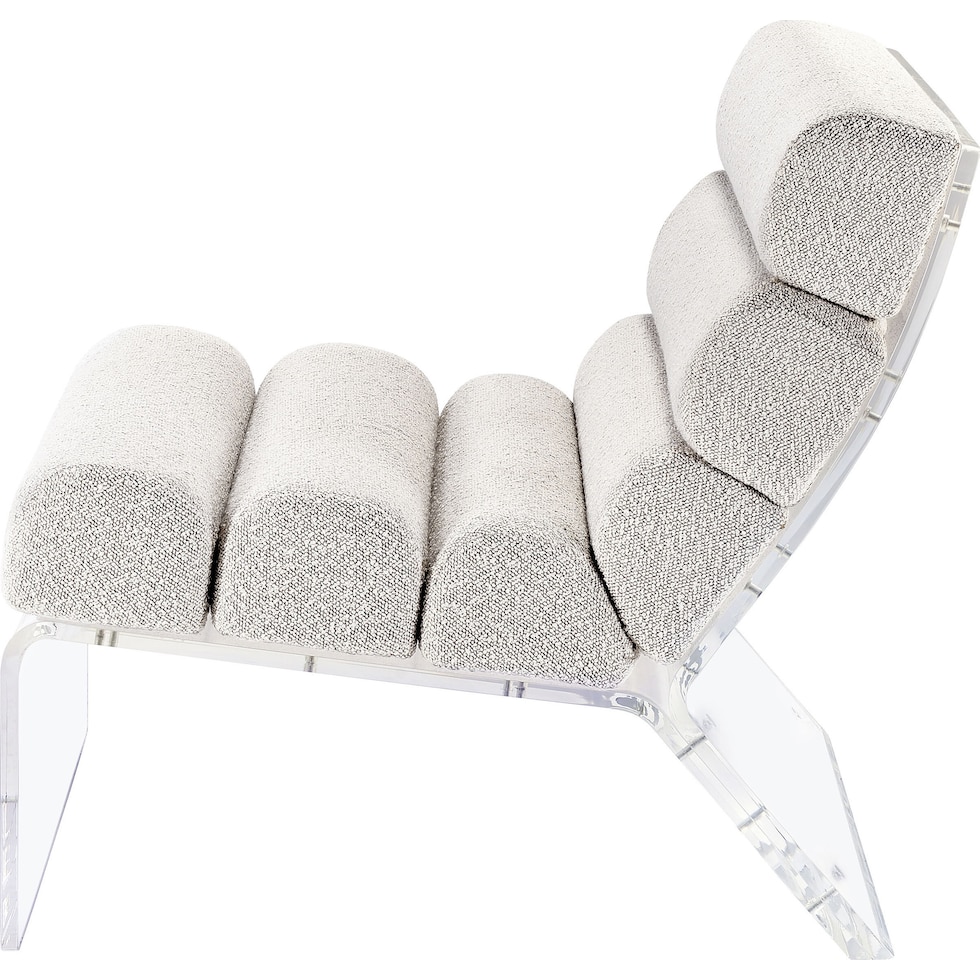 joyce white accent chair   