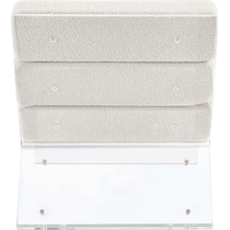 joyce white accent chair   
