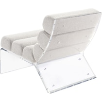 joyce white accent chair   