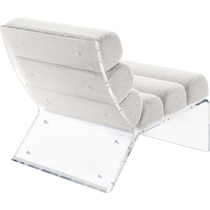 joyce white accent chair   
