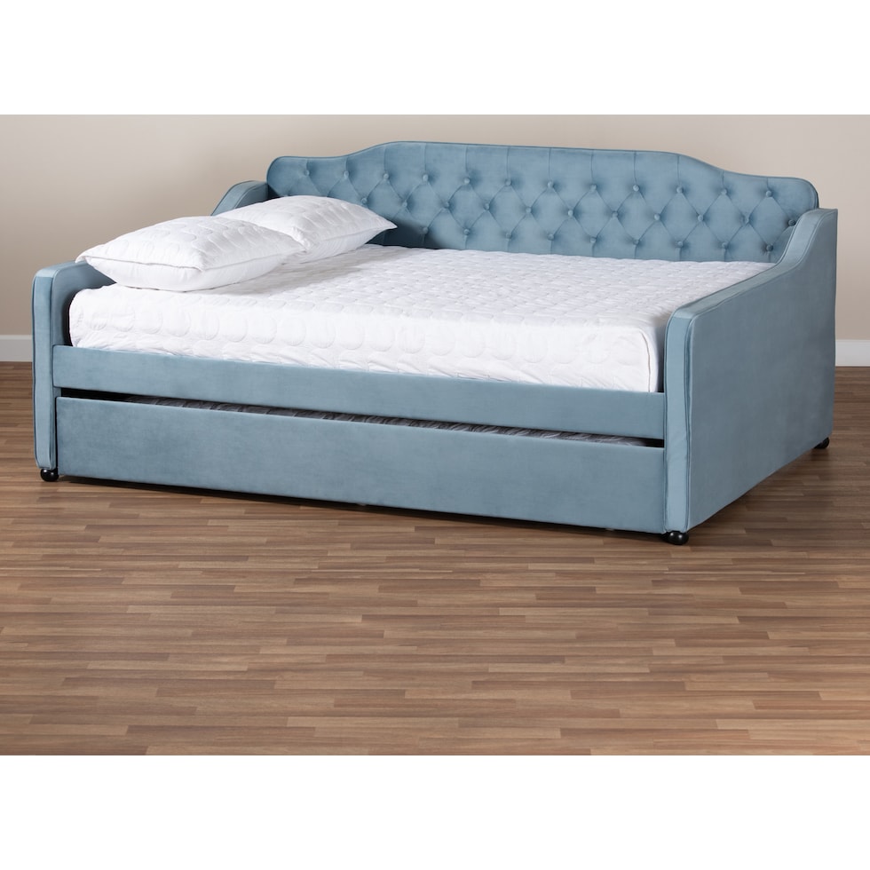 juana blue queen bed   