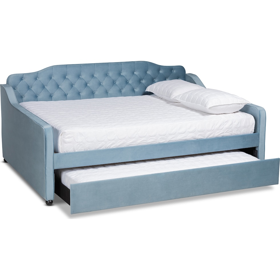 juana blue queen bed   