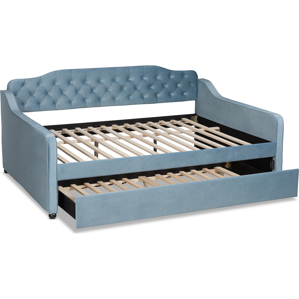 juana blue queen bed   