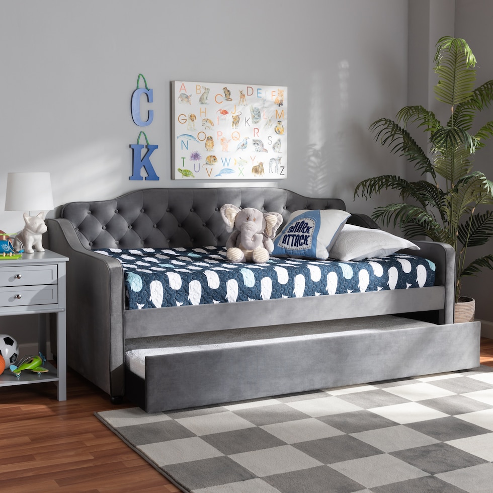 juana gray twin bed   