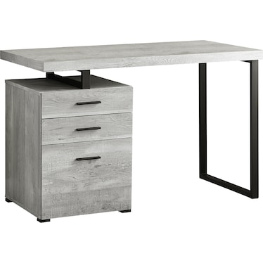Juanita Desk - Dark Gray/Black
