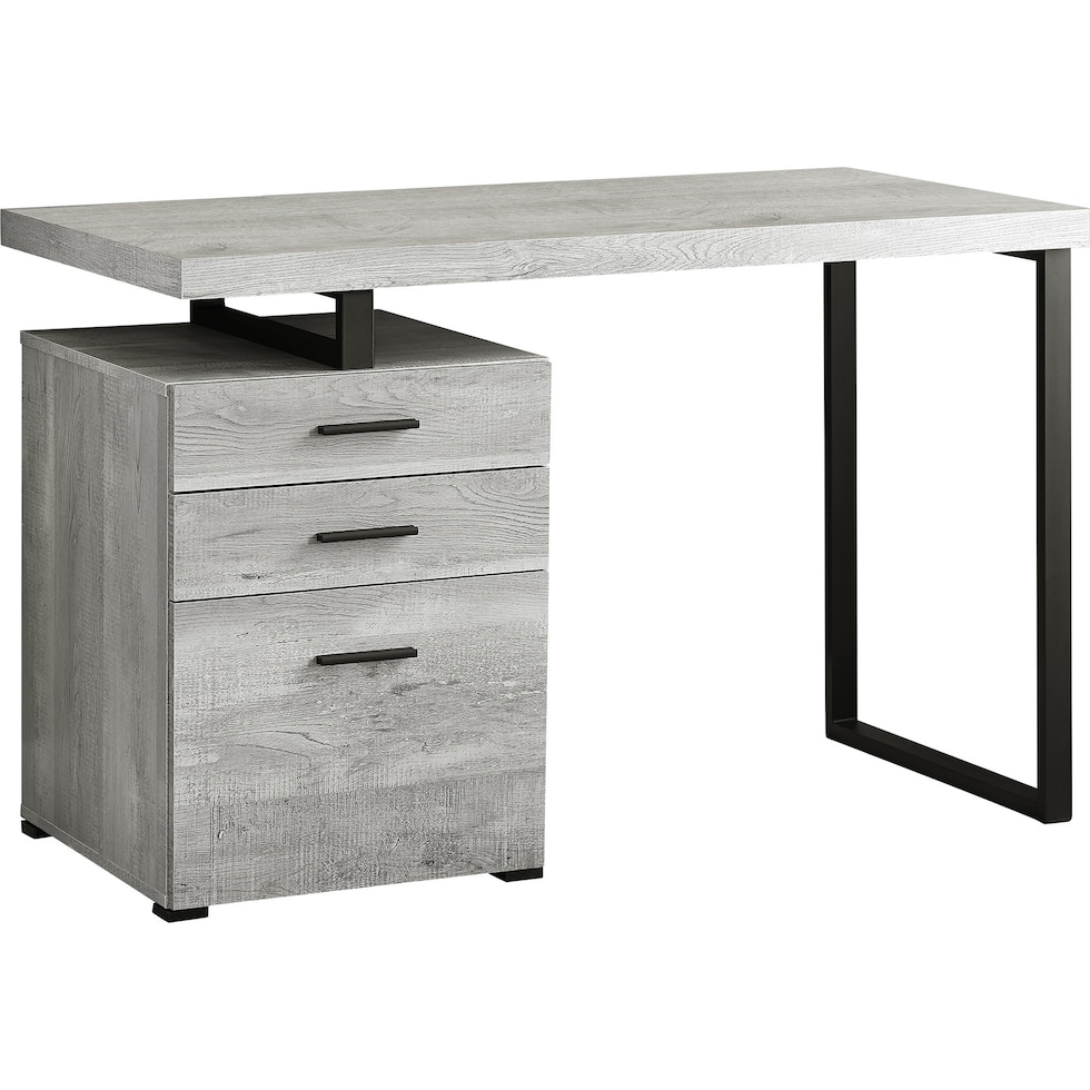 juanita gray black desk   