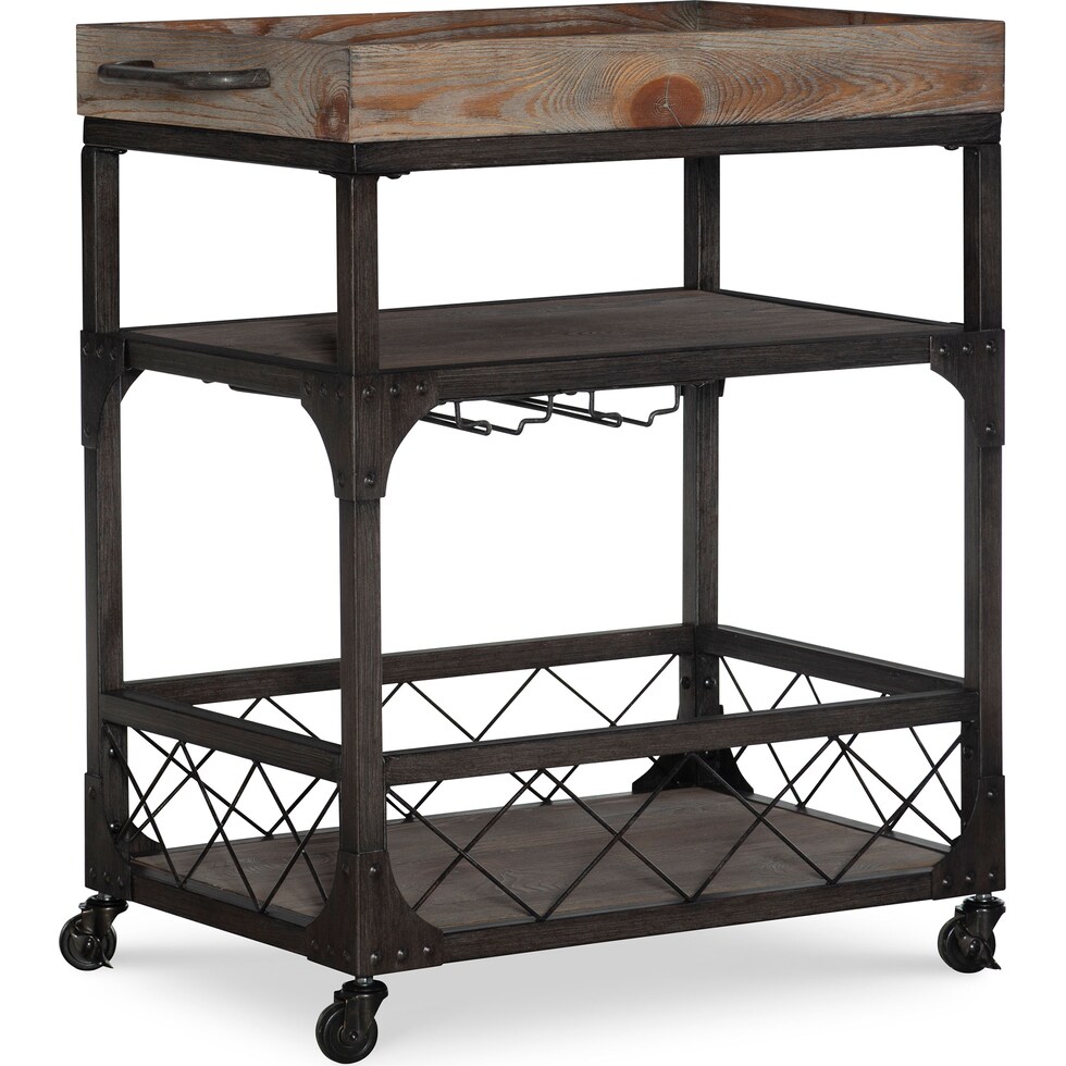 judge dark brown bar cart   