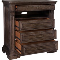 judy dark brown media chest   