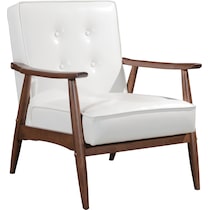judy white accent chair   
