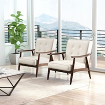 judy white accent chair   
