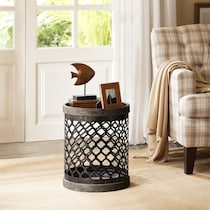 jules gray accent table   