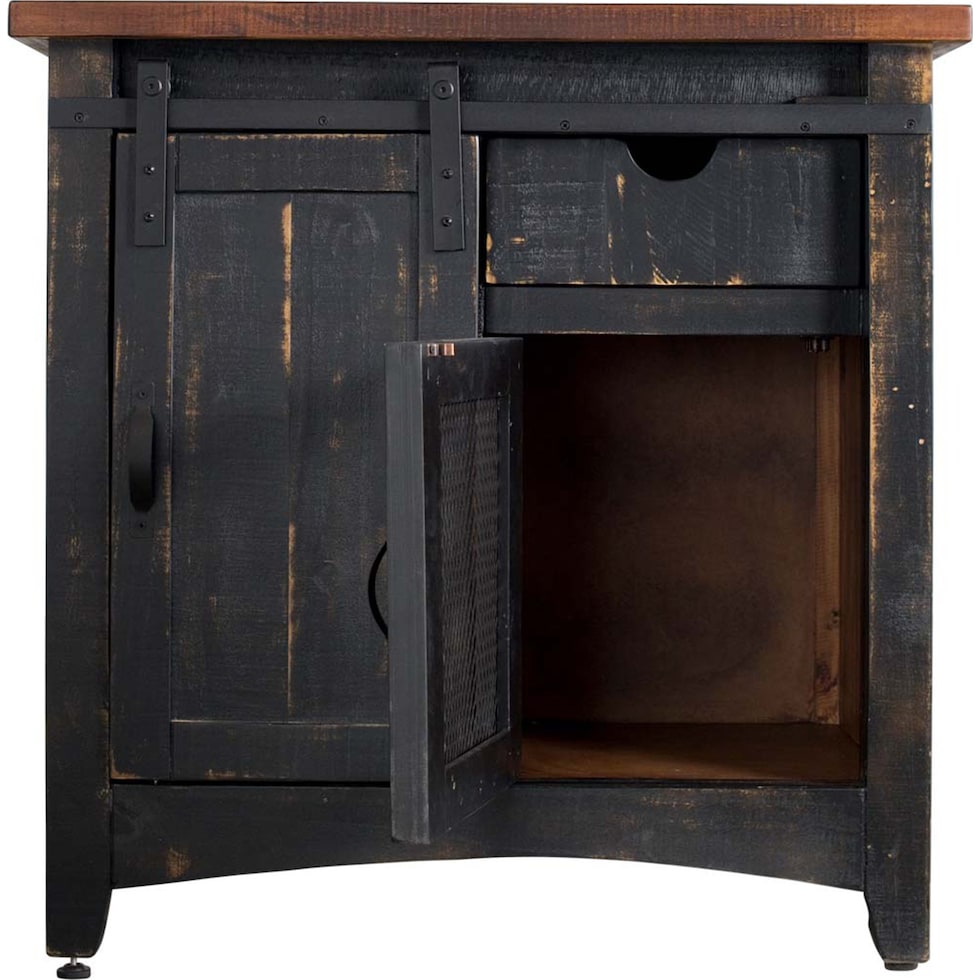 julian black accent chest   