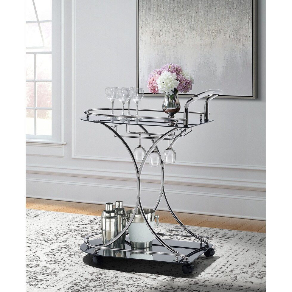 julianna black bar cart   