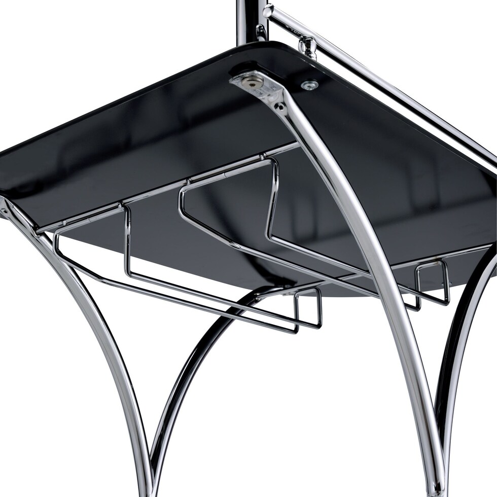 julianna black bar cart   