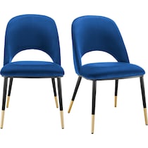 juliette blue black dining chair   