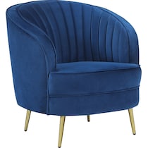 julio blue accent chair   