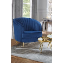 julio blue accent chair   