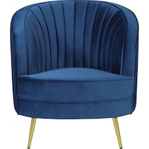 julio blue accent chair   