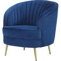 julio blue accent chair   