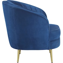 julio blue accent chair   