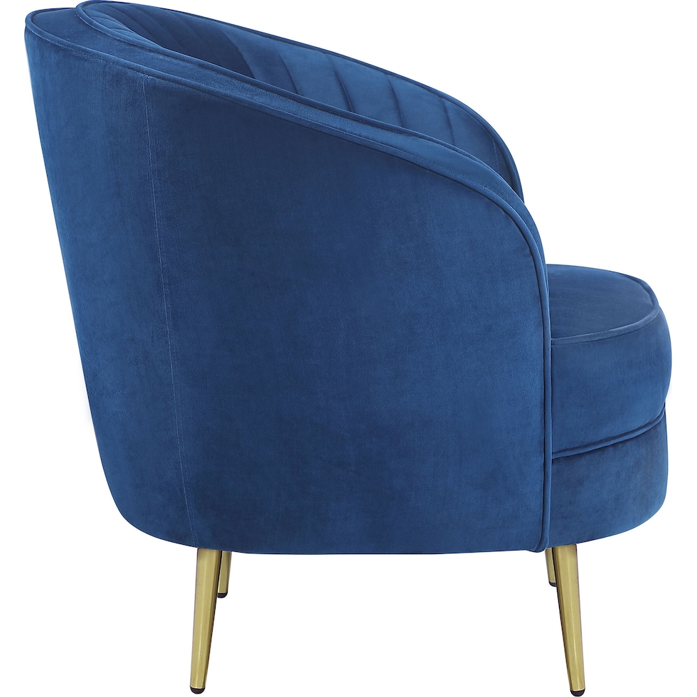 julio blue accent chair   