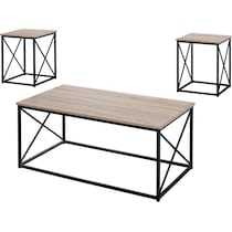 julius brown black  pc occasional tables   