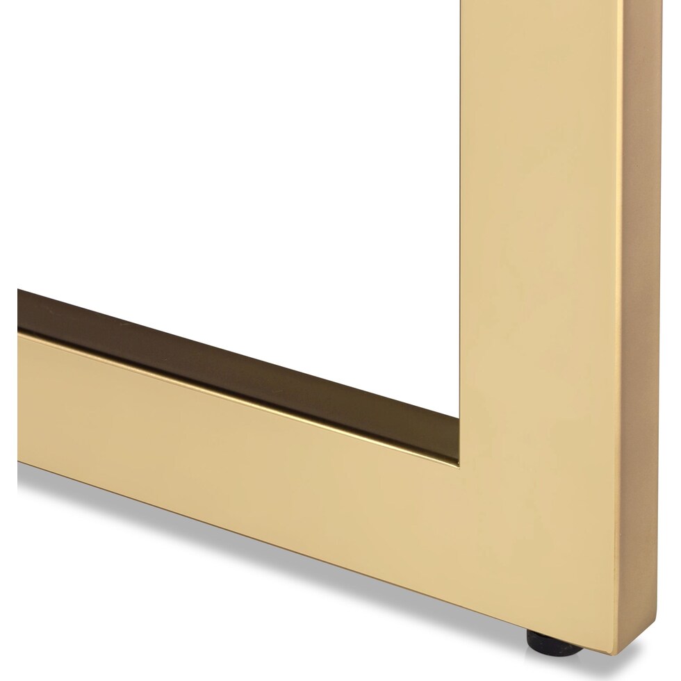 juneau dark brown gold coffee table   