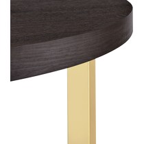 juneau dark brown gold end table   