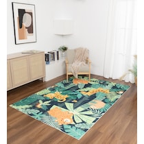 jungle green area rug  x    