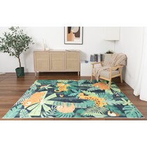 jungle green area rug  x    