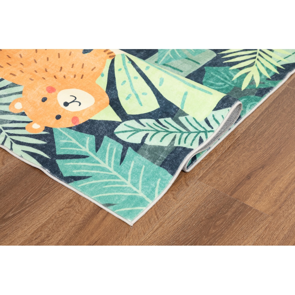 jungle green area rug  x    