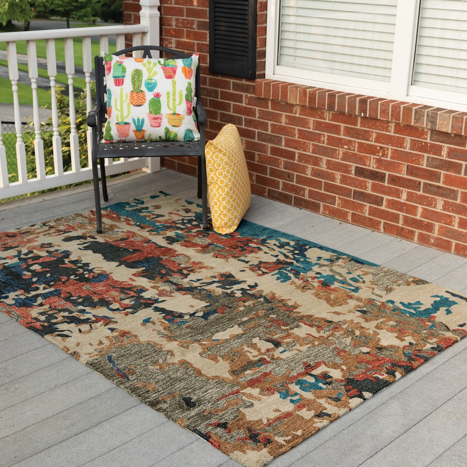 junie multicolor outdoor area rug   